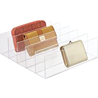 mDesign Expositor de plástico para bolsos de mano – Prácticos soportes para carteras- monederos- billeteros- etc…